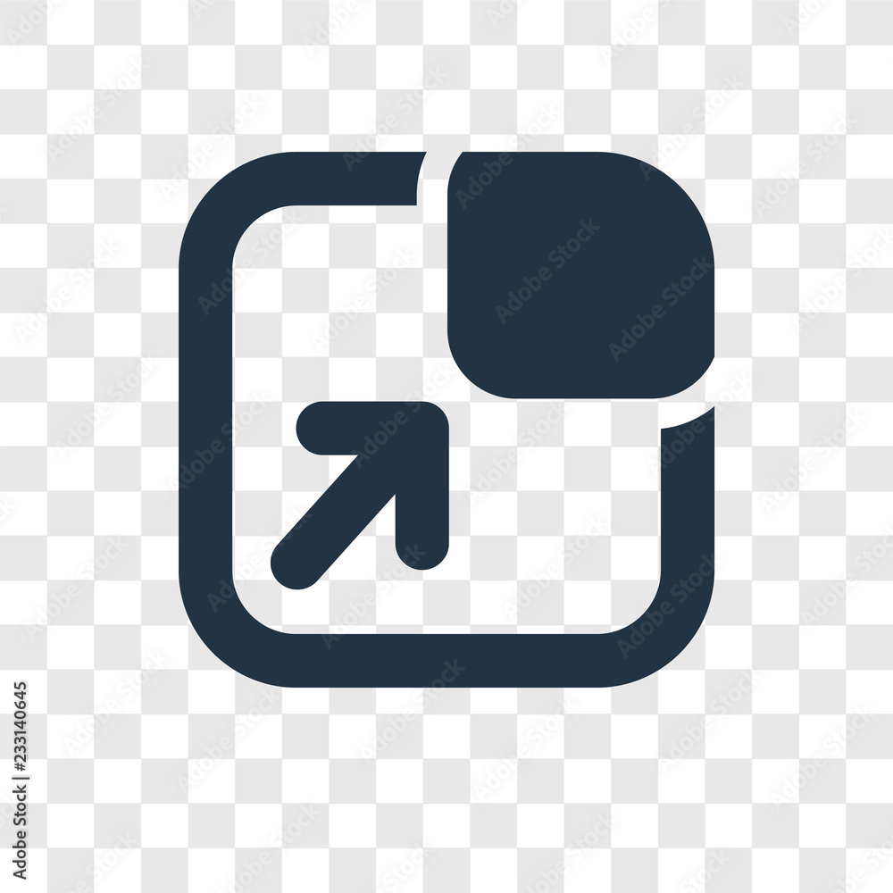 Poster maximize vector icon isolated on transparent background, maximize transparency logo design