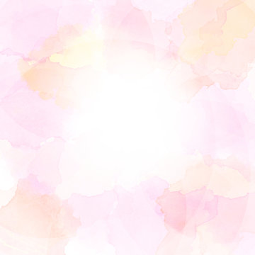 水彩絵具のにじみ（ピンクを基調色としたアブストラクト）
