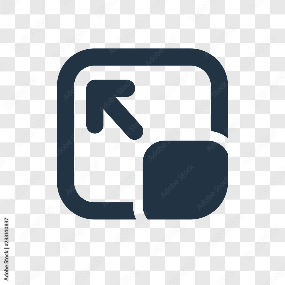 Aufkleber maximize vector icon isolated on transparent background, maximize transparency logo design