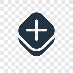 Add vector icon isolated on transparent background, Add transparency logo design