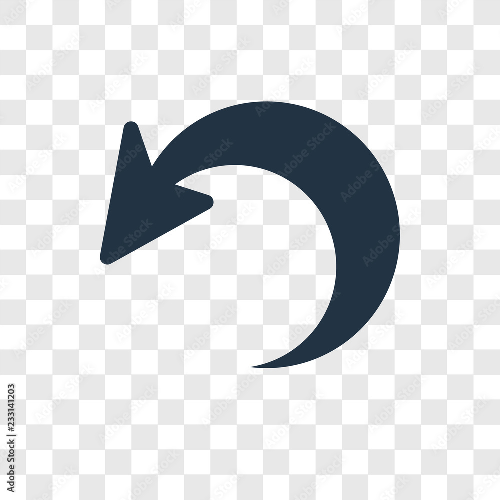 Poster return vector icon isolated on transparent background, return transparency logo design