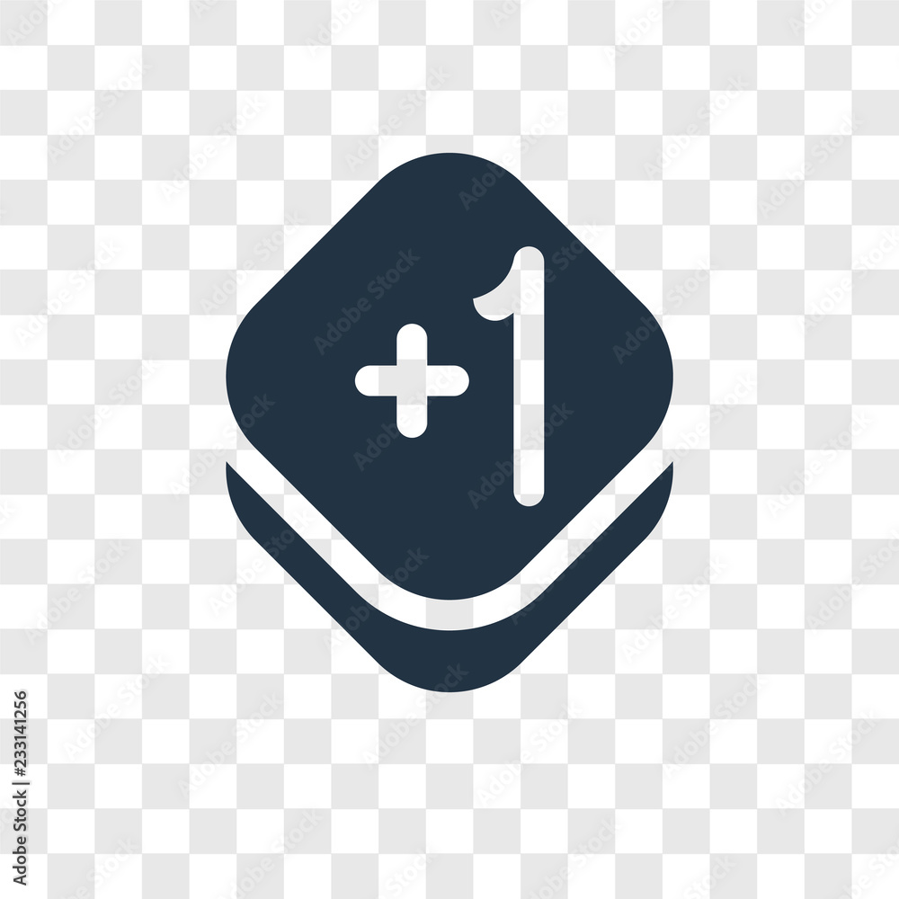 Poster plus vector icon isolated on transparent background, plus transparency logo design