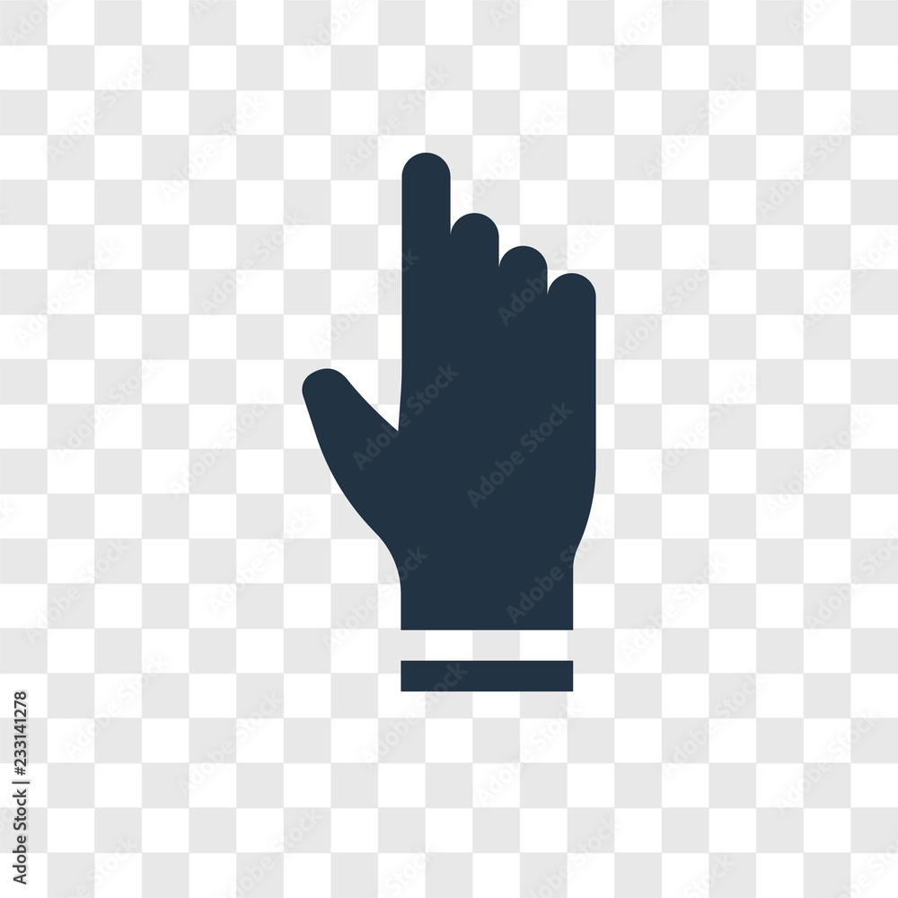 Poster clicker vector icon isolated on transparent background, clicker transparency logo design