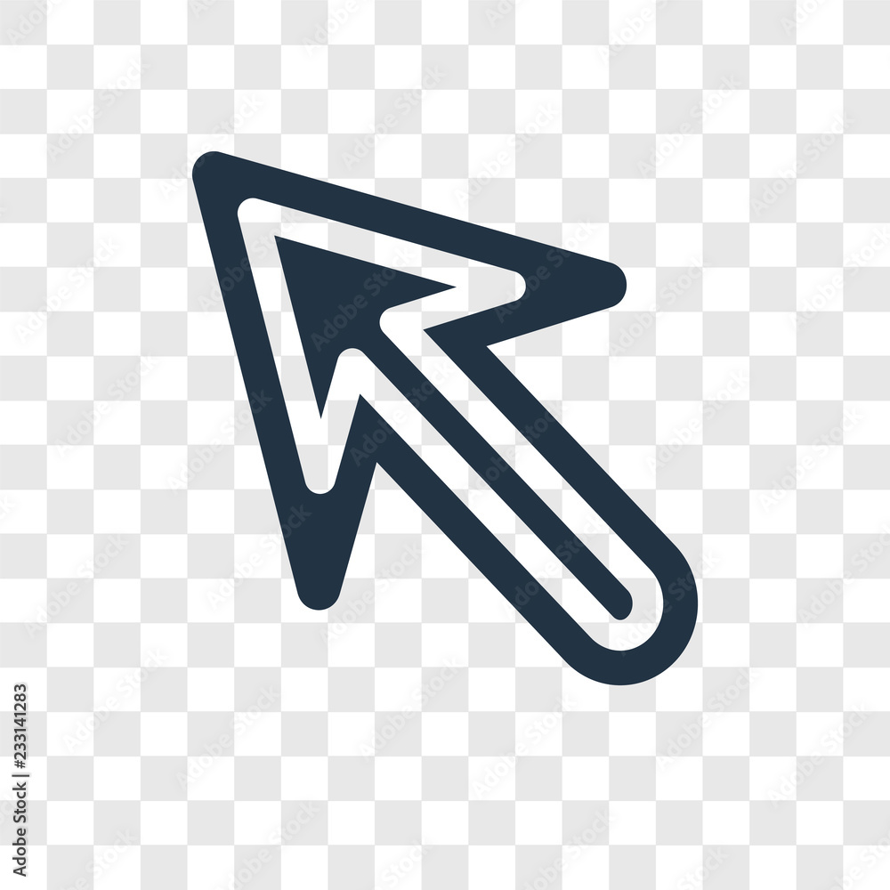 Poster cursor vector icon isolated on transparent background, cursor transparency logo design