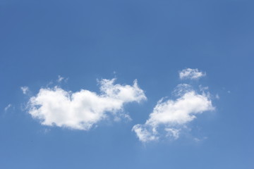 Cloud Shapes on beautiful blue sky, abstract clouds with blue sky