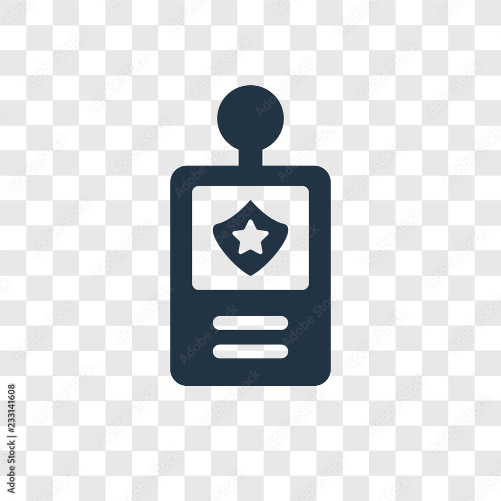 Poster badge vector icon isolated on transparent background, badge transparency logo design