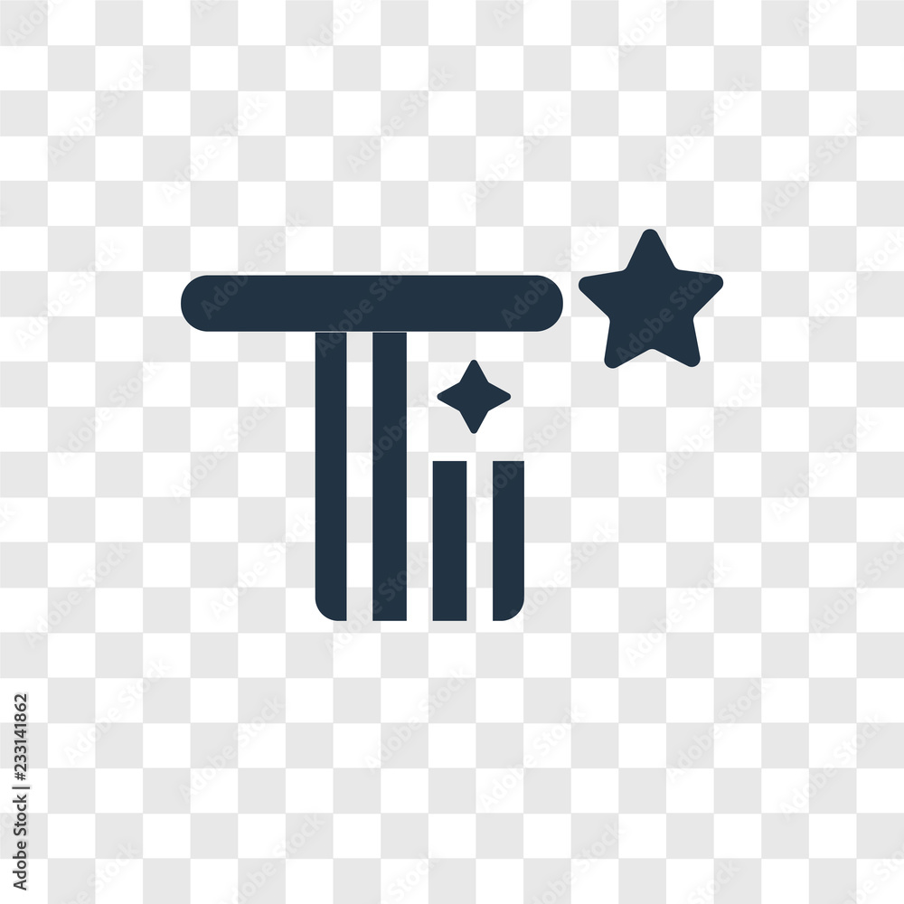 Poster flag vector icon isolated on transparent background, flag transparency logo design