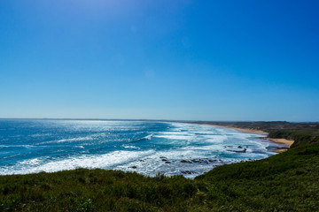 view over Woolamai beach, philip island, victoria, australia