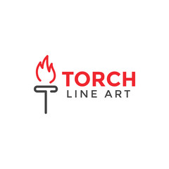 Torch graphic design template vector illustration