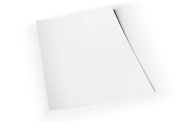 A4 blank paper sheet mockup on white 3D rendering