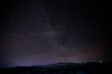 Fototapeta na wymiar Milchstraße über Island