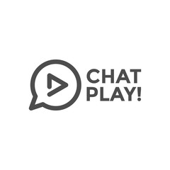Chat play graphic design template vector illustration