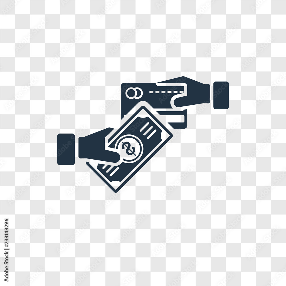 Poster payment method vector icon isolated on transparent background, payment method transparency logo desi