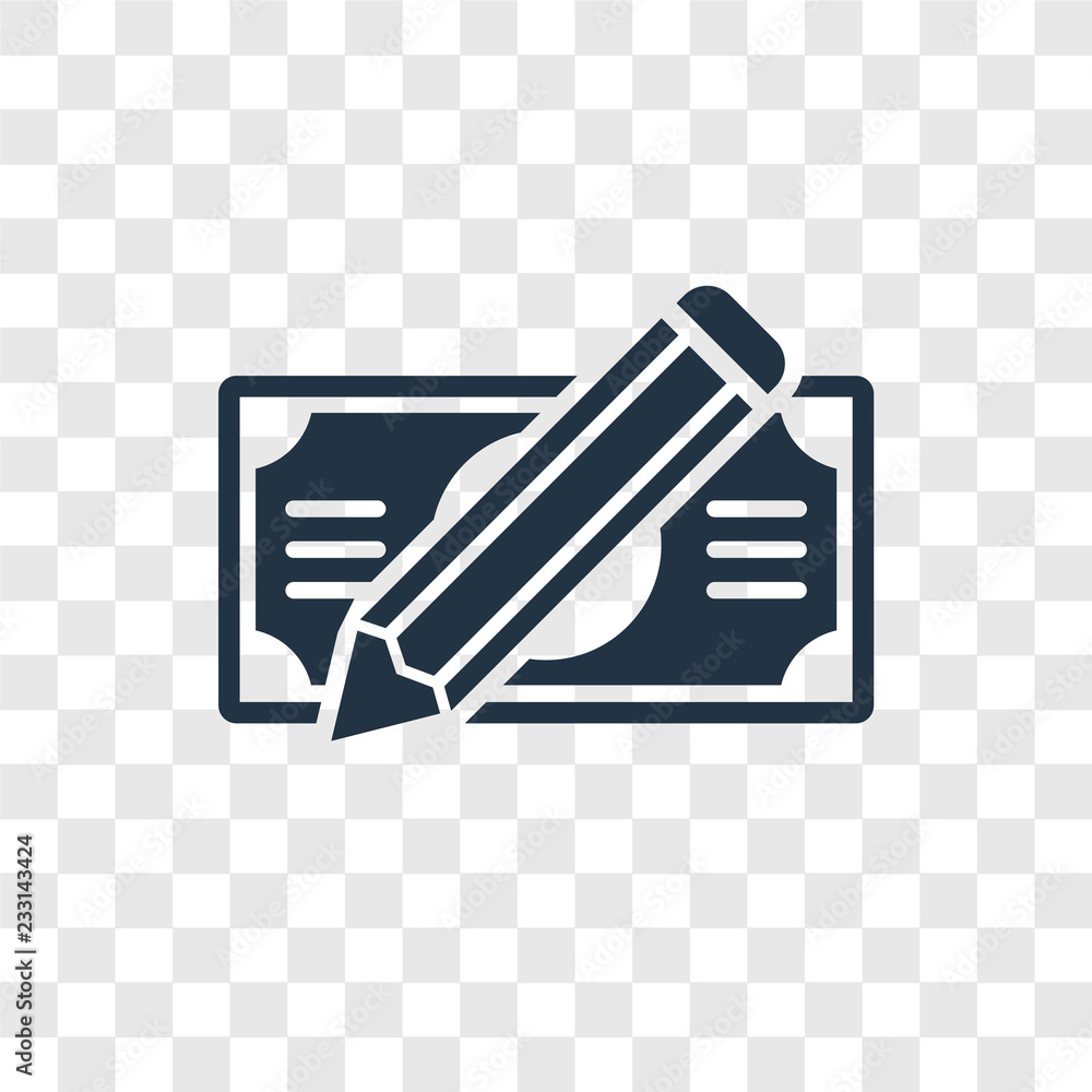 Aufkleber check vector icon isolated on transparent background, check transparency logo design
