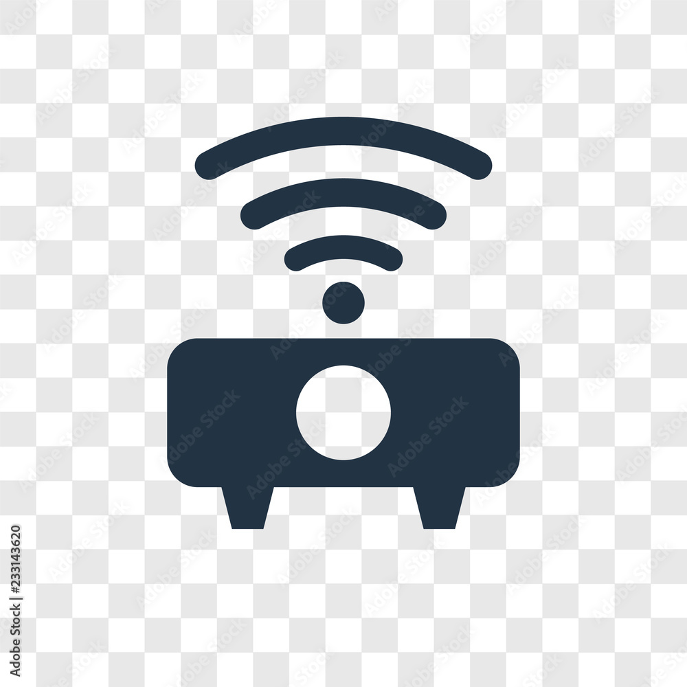 Poster wifi vector icon isolated on transparent background, wifi transparency logo design