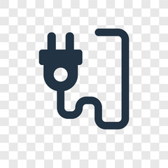 Plug vector icon isolated on transparent background, Plug transparency logo design