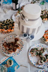 Beautiful birthday cake handmade in natural light catering for newborn child
