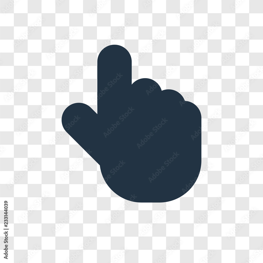 Poster tap vector icon isolated on transparent background, tap transparency logo design