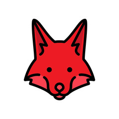Fox logo illustration vector art, Creative Wild Animal in circle Logotype concept icon.