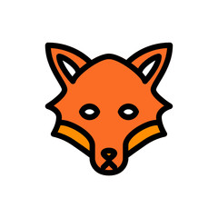 Fox logo illustration vector art, Creative Wild Animal in circle Logotype concept icon.