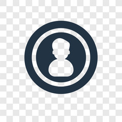User vector icon isolated on transparent background, User transparency logo design