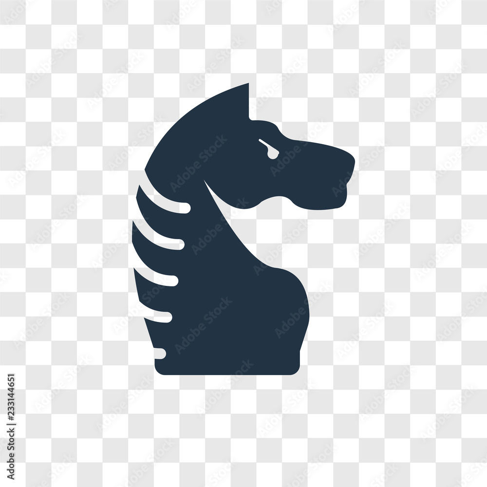 Poster chessplayer vector icon isolated on transparent background, chessplayer transparency logo design