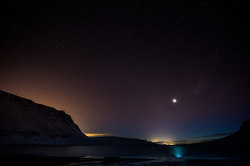 Fototapeta na wymiar Nachthimmel über Island