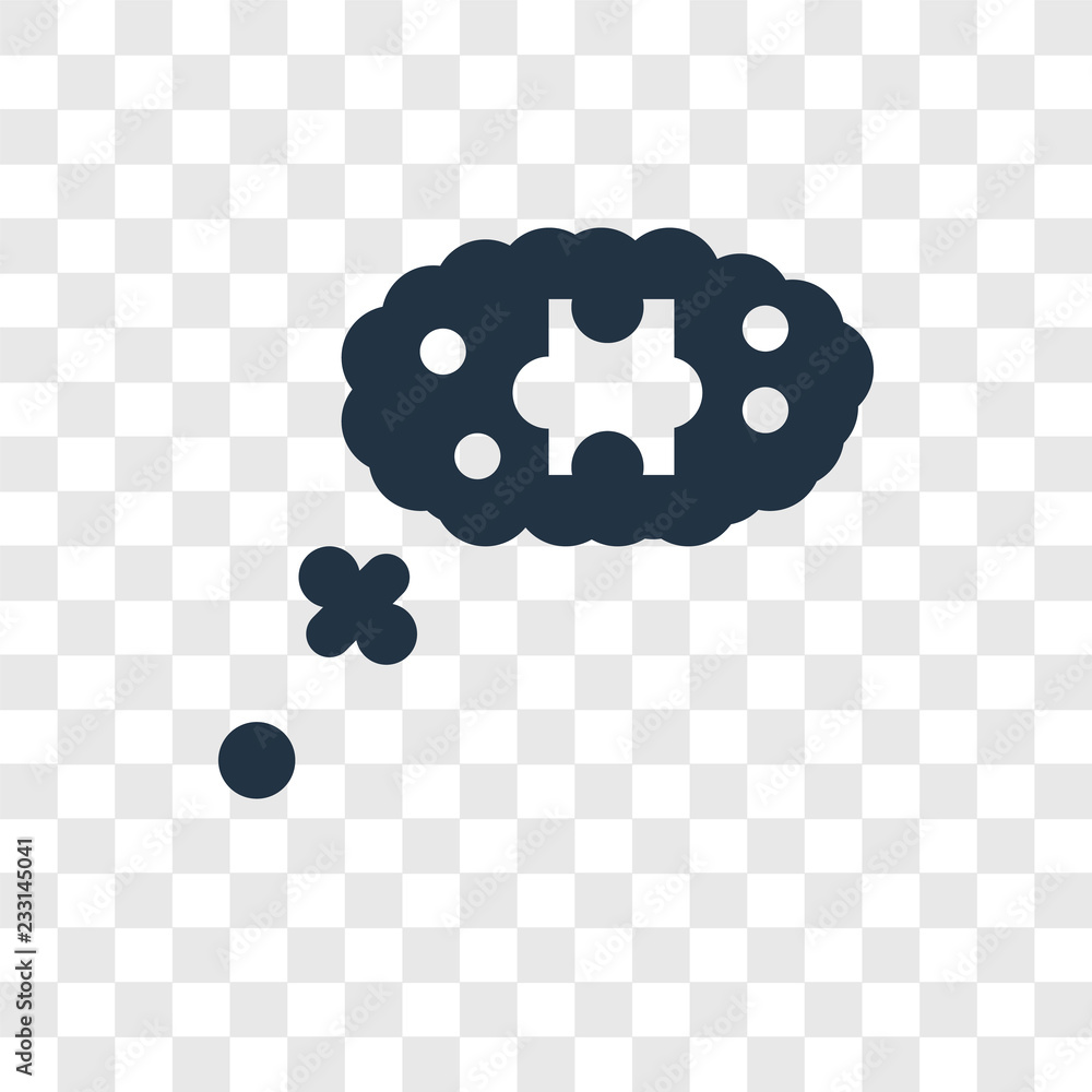 Poster problem vector icon isolated on transparent background, problem transparency logo design