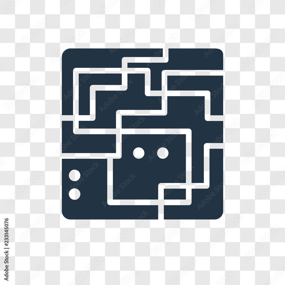 Poster maze vector icon isolated on transparent background, maze transparency logo design