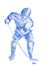 Obraz premium Hockey player in training
