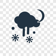 Snowy vector icon isolated on transparent background, Snowy transparency logo design