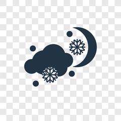 Snow vector icon isolated on transparent background, Snow transparency logo design