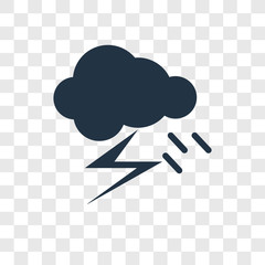 Storm vector icon isolated on transparent background, Storm transparency logo design