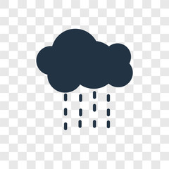 Rainy vector icon isolated on transparent background, Rainy transparency logo design