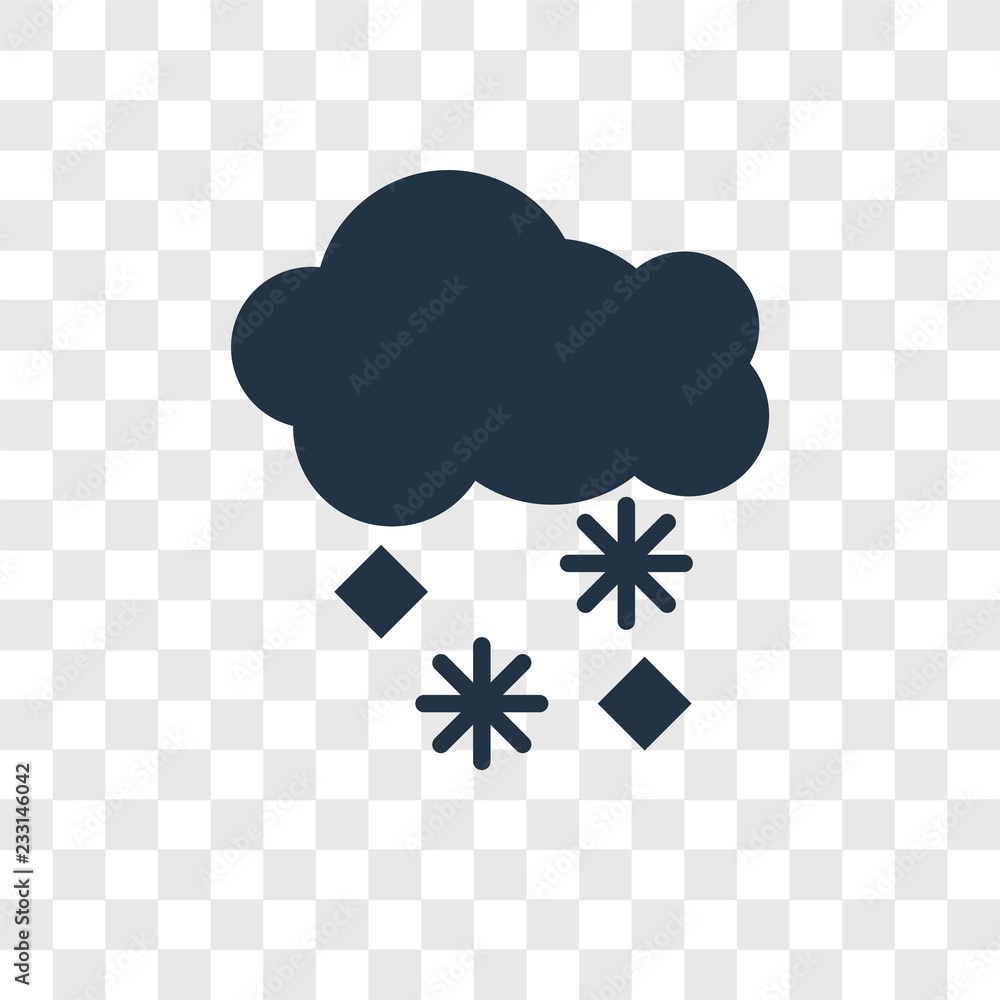 Poster hail vector icon isolated on transparent background, hail transparency logo design