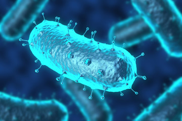 Obraz na płótnie Canvas close up look 3d rendering bacteria