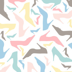 Soft pastel shoes background 