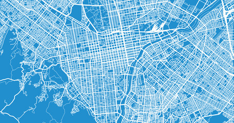 Urban vector city map of Sapporo, Japan © ink drop