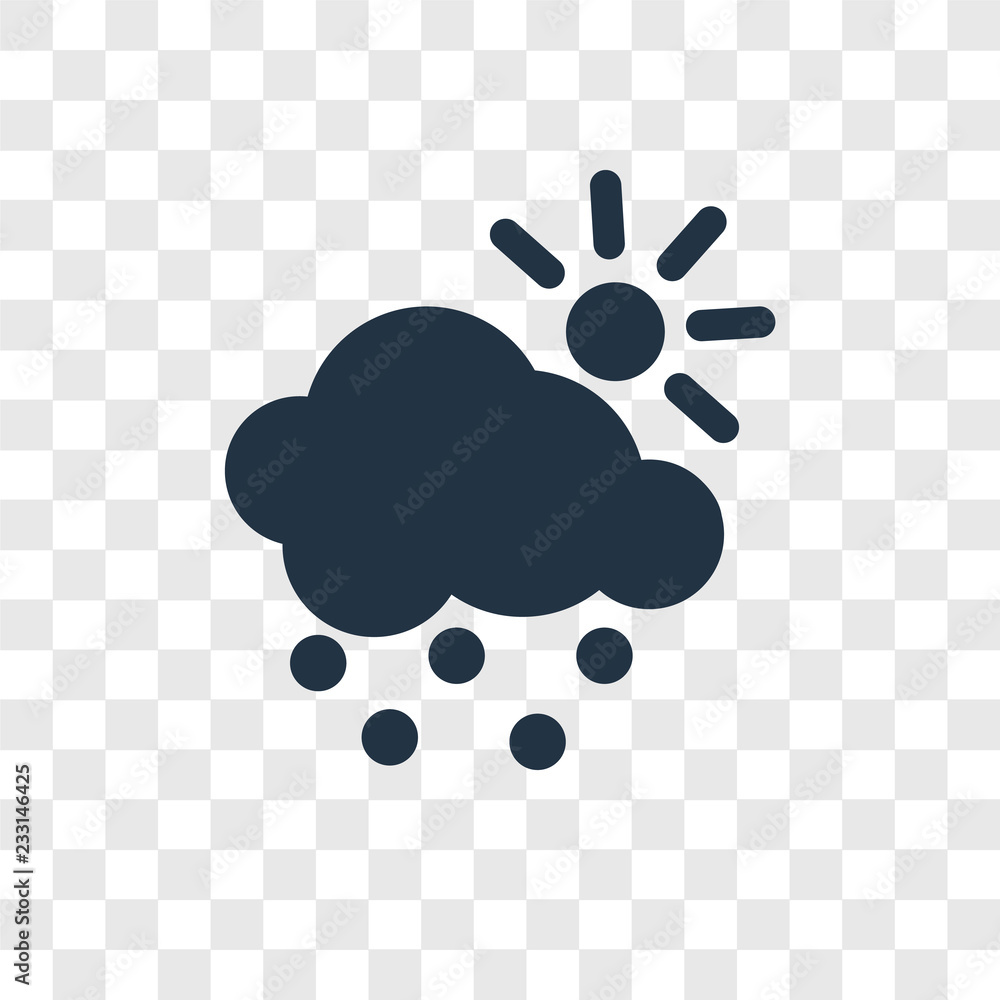 Poster hail vector icon isolated on transparent background, hail transparency logo design