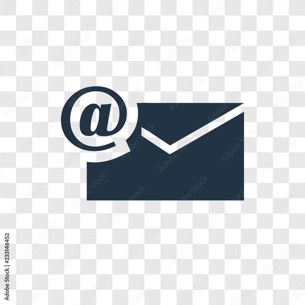 Aufkleber mail vector icon isolated on transparent background, mail transparency logo design