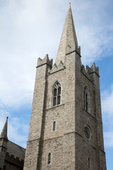 Fototapeta na wymiar St Patricks Cathedral Spire; Dublin