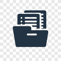 Files vector icon isolated on transparent background, Files transparency logo design