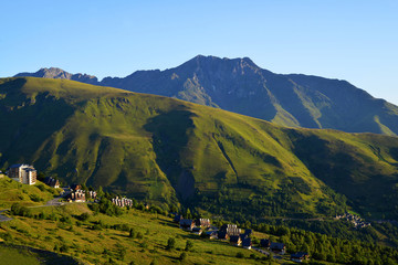 Obraz premium Pyrenees mountain. View from Pla d'Adet, France.