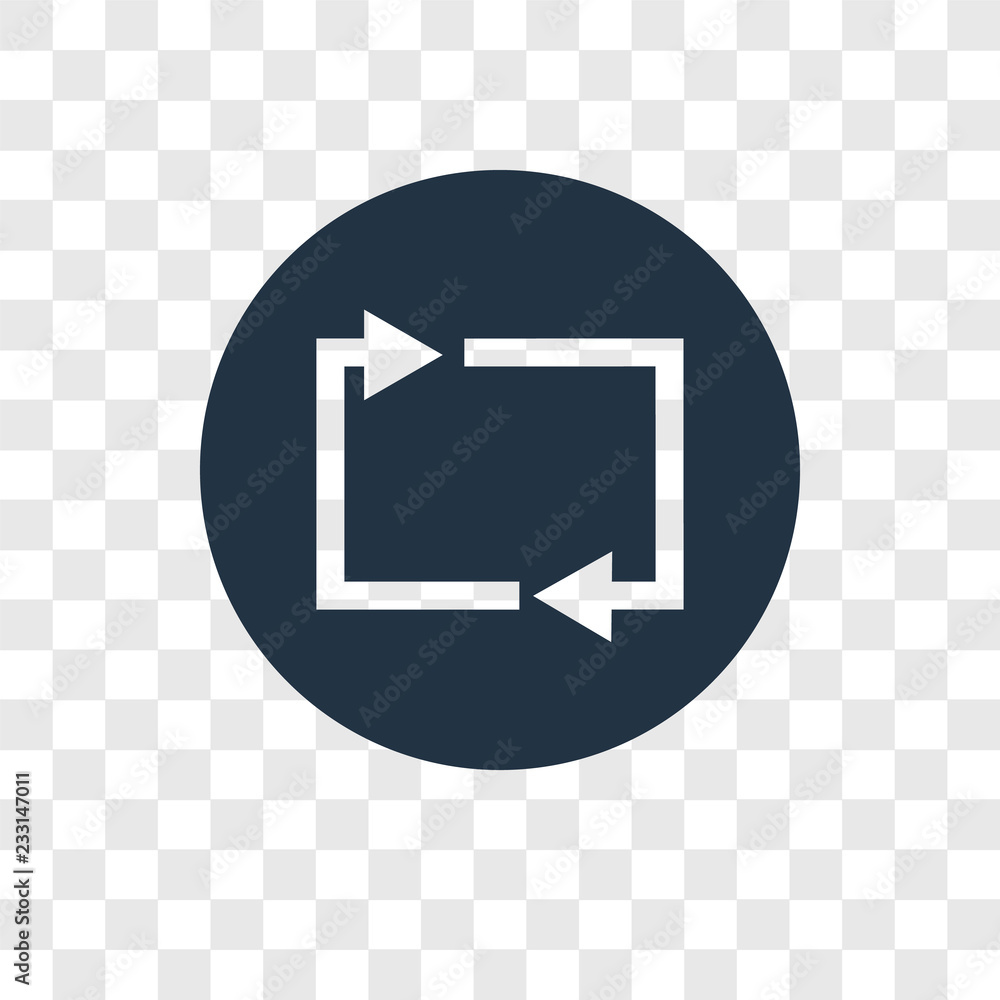 Poster reload vector icon isolated on transparent background, reload transparency logo design