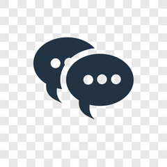 Message vector icon isolated on transparent background, Message transparency logo design