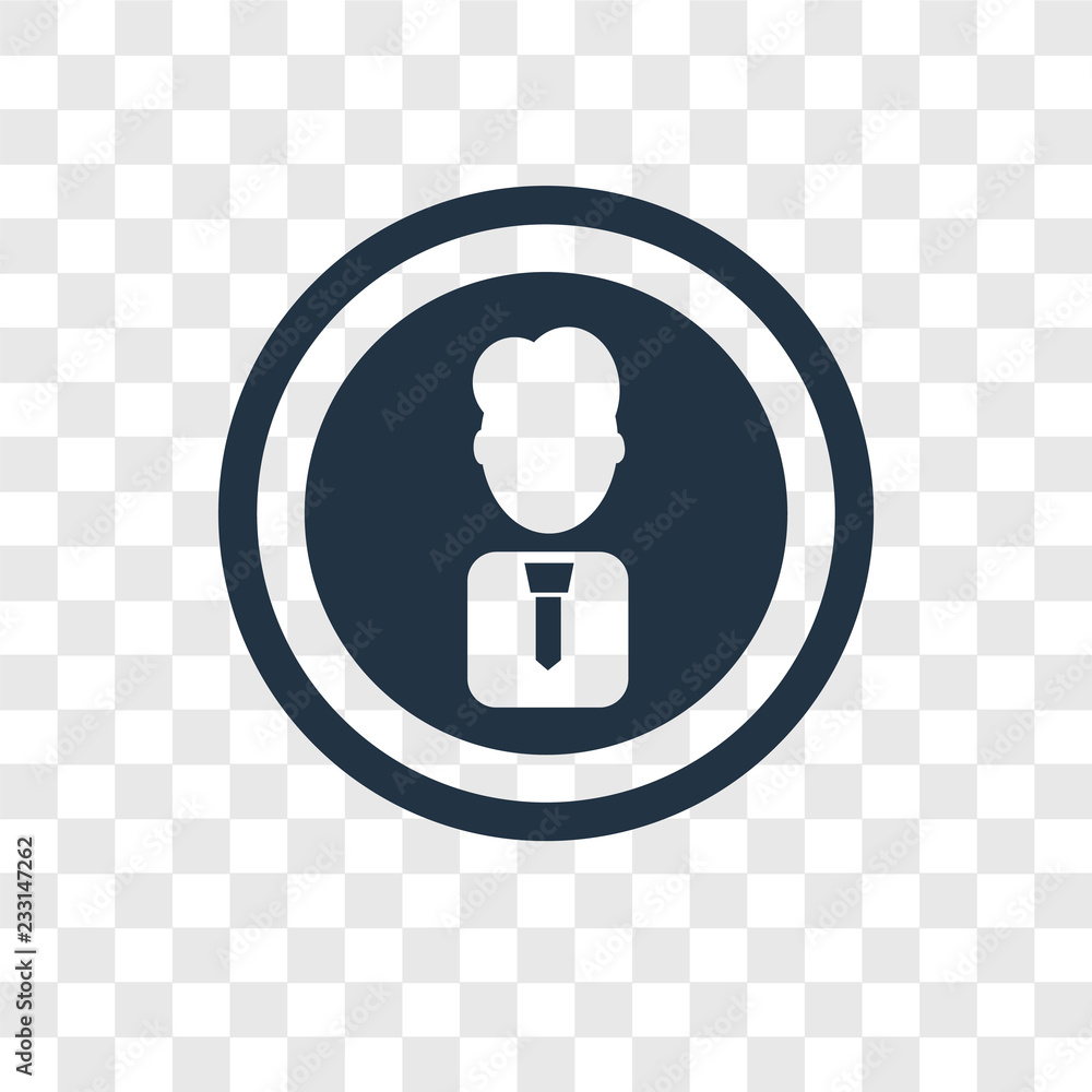 Aufkleber user vector icon isolated on transparent background, user transparency logo design