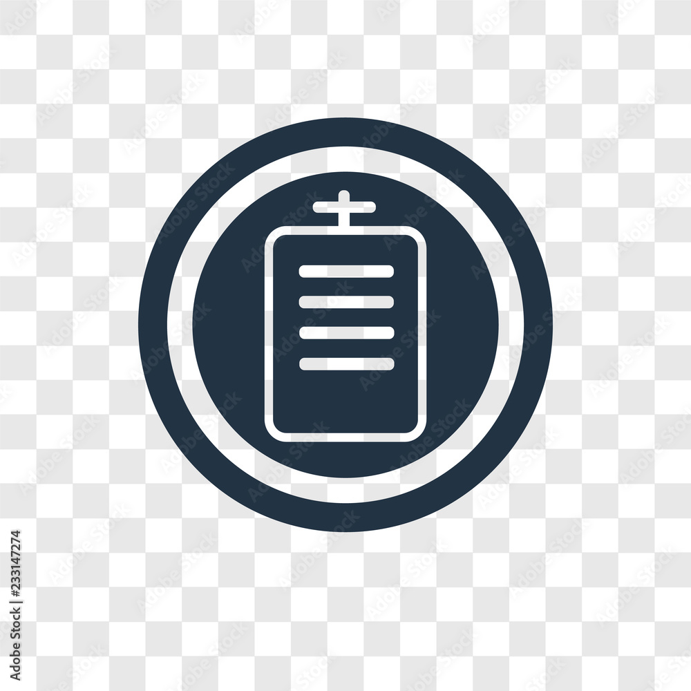 Poster document vector icon isolated on transparent background, document transparency logo design