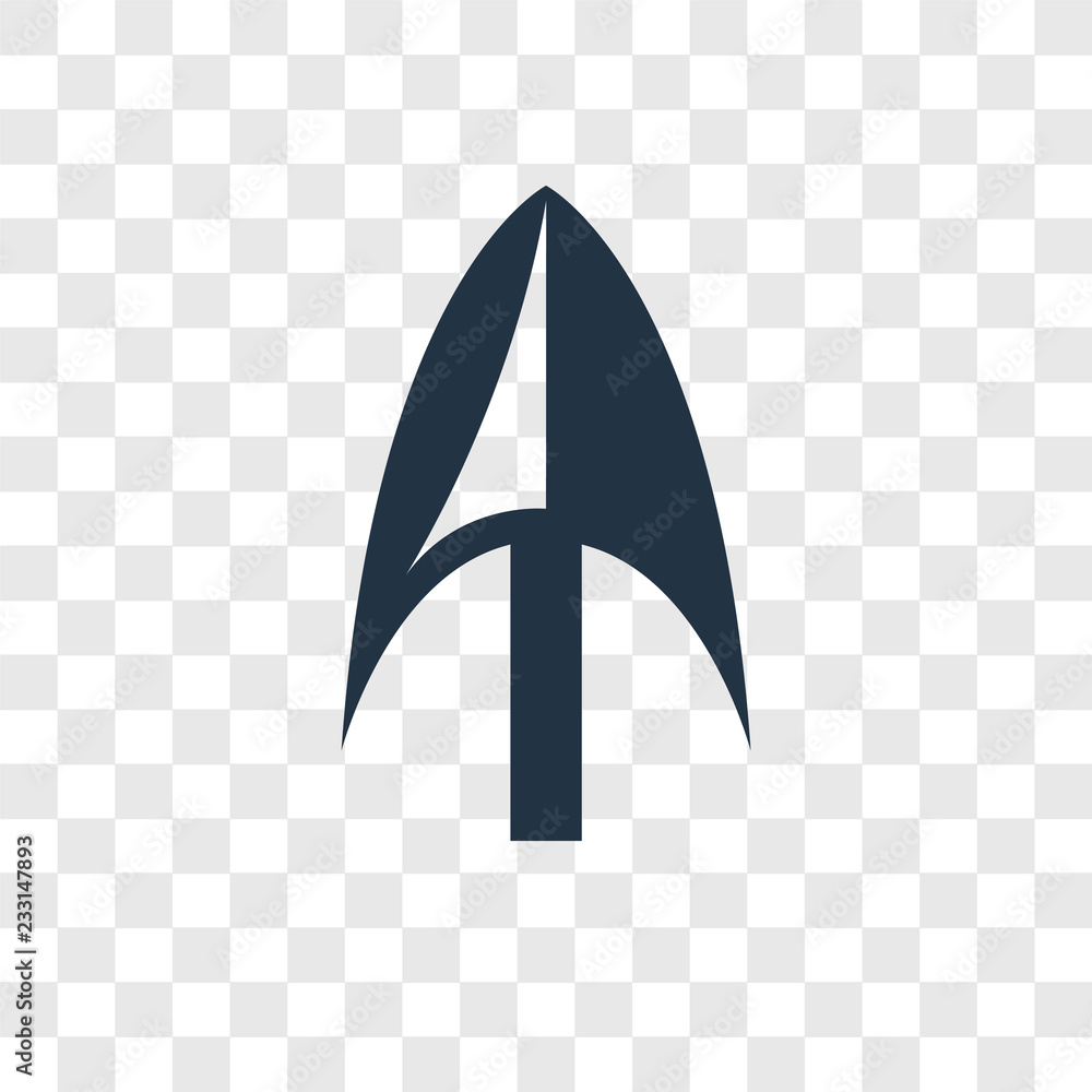 Poster arrow vector icon isolated on transparent background, arrow transparency logo design