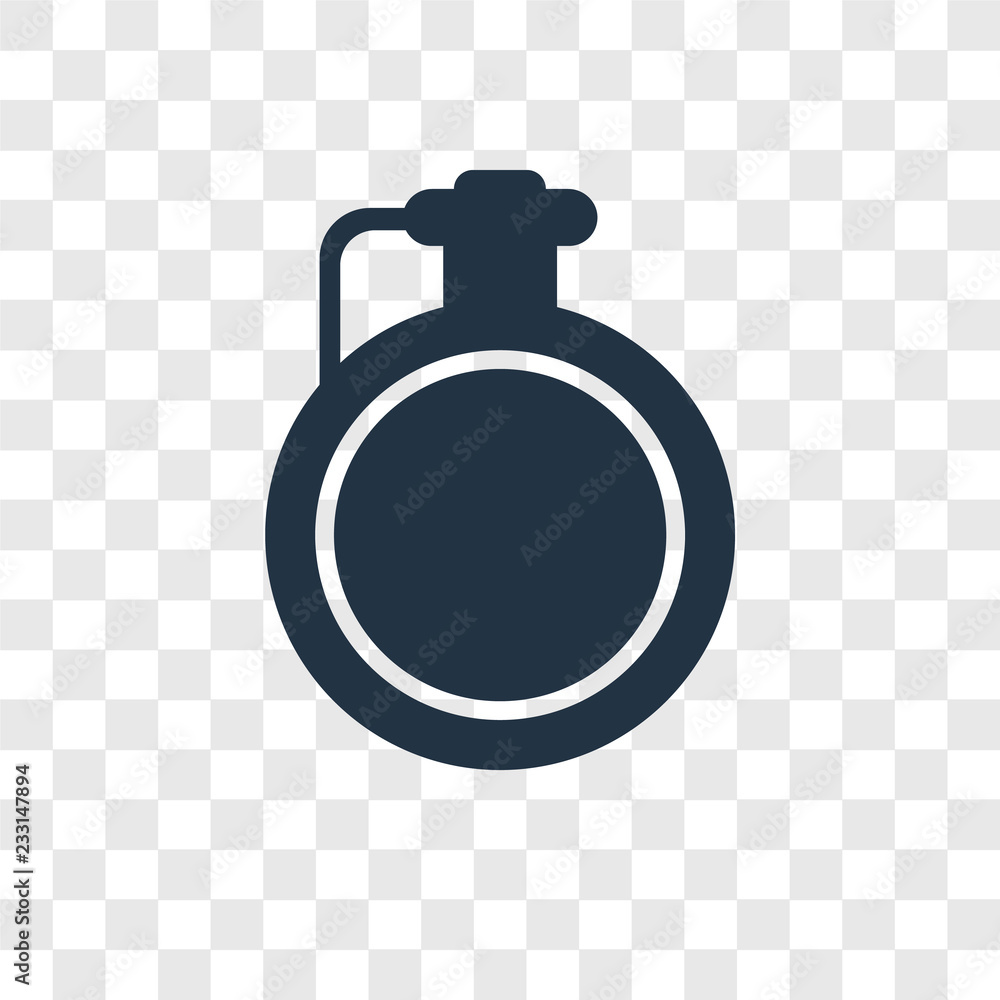 Poster flask vector icon isolated on transparent background, flask transparency logo design