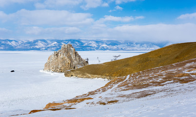 Cape Burkhan (Shaman Rock) on Olkhon Island at Baikal Lake